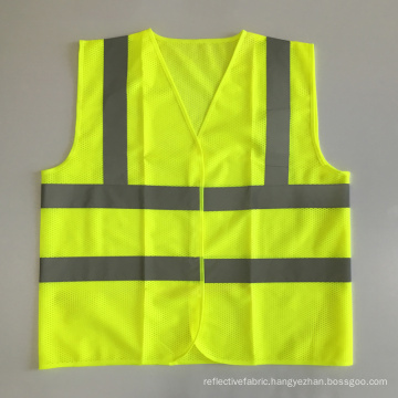 ANSI107 yellow Mesh cheap motocycle safety vest with standard reflective tape